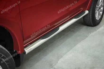 STEELER ROUND SIDE BARS WITH PLASTIC FOOTSTEPS FIAT Fullback, MITSUBISHI L200