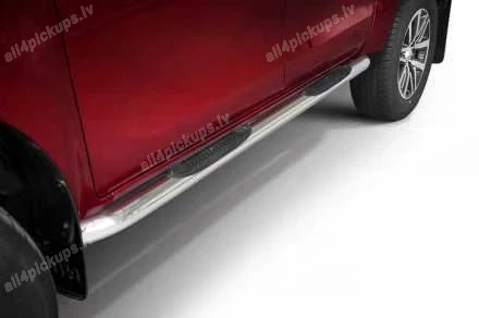 КРУГЛЫЕ БОКОВЫЕ ПОРОГИ С ПЛАСТИКОВЫМИ СТУПЕНЬКАМИ STEELER