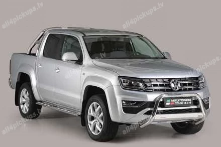MISUTONIDA OVAL SIDE BARS WITH INTEGRATED PLASTIC FOOTSTEPS VOLKSWAGEN Amarok