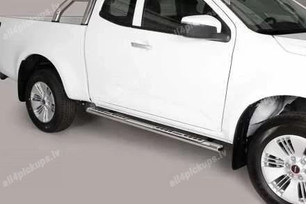 MISUTONIDA OVAL SIDE BARS WITH INTEGRATED PLASTIC FOOTSTEPS ISUZU D-Max