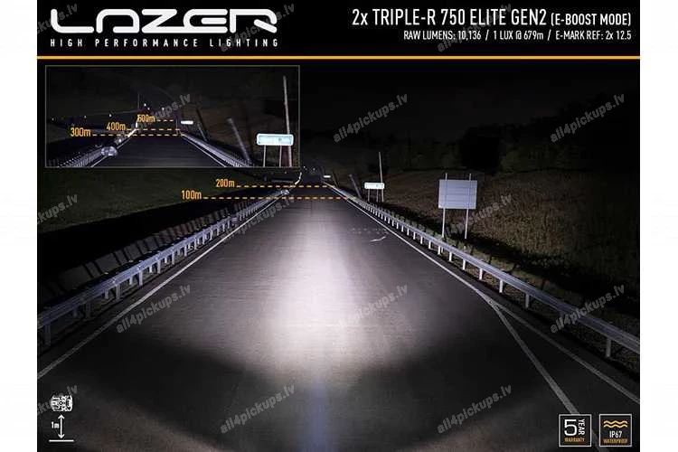 LAZER LED PAPILDLUKTURU INTEGRĀCIJAS KOMPLEKTS (TRIPLE-R 750 ELITE) DODGE RAM