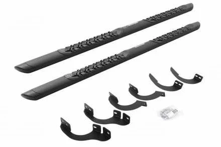 GO RHINO V3 OVAL SIDE BARS WITH PLASTIC FOOTSTEPS