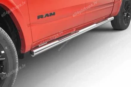 КРУГЛЫЕ БОКОВЫЕ ПОРОГИ С ИНТЕГРИРОВАННЫМИ СТУПЕНЬКАМИ STEELER DODGE RAM 1500