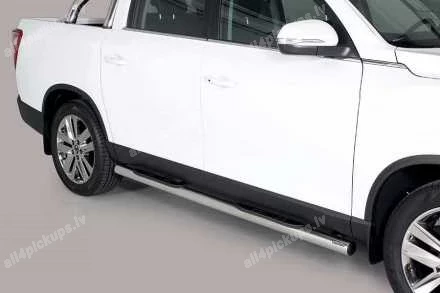 MISUTONIDA ROUND SIDE BARS WITH PLASTIC FOOTSTEPS SSANGYONG/KGM Musso