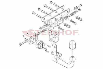 TOW BAR STEINHOF (REMOVABLE) JEEP Gladiator