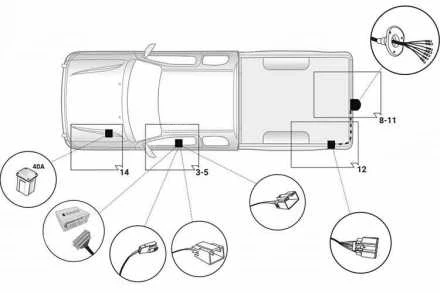 7 PIN TOW BAR WIRE HARNESS SET (RANGER 16-) 