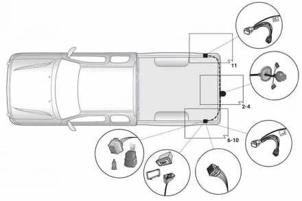 7 KONTAKTU PIEKABES ĀĶA ELEKTROINSTALĀCIJAS KOMPLEKTS (D-MAX  21-) 