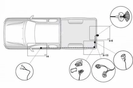 13 KONTAKTU PIEKABES ĀĶA ELEKTROINSTALĀCIJAS KOMPLEKTS (X-CLASS 17-20) 