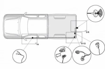 13 PIN TOW BAR WIRE HARNESS SET (NAVARA 16-21) 