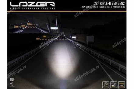 ИНТЕГРИРОВАННЫЙ КОМПЛЕКТ ДОПОЛНИТЕЛЬНЫХ ФАР LAZER LED (TRIPLE-R 750 ELITE - XL, XLT, TREMOR) FORD Ranger